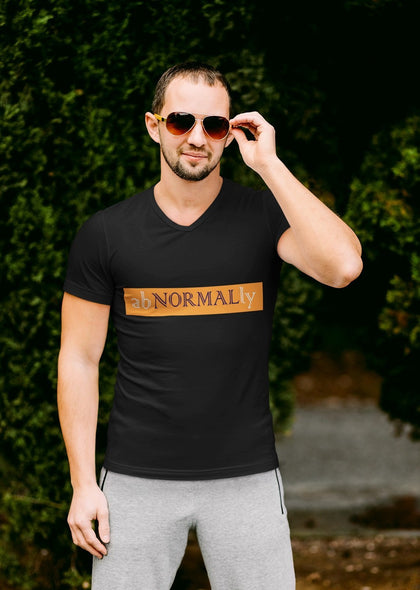 Abnormally Normal! V-neck Men's T-shirt - Zaathi
