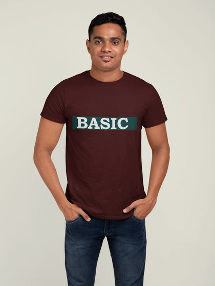 BASIC. Men's Round Neck T-shirt - Zaathi