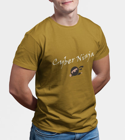 Cyber Ninja! Round Neck T-shirt for Male - Zaathi