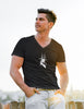 Deer printed V-neck T-shirts for Men.