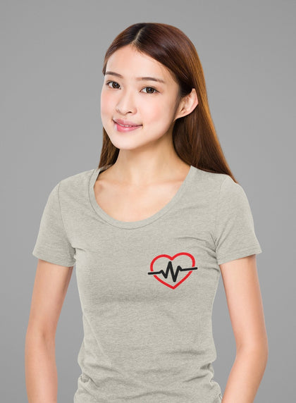 Heart! Female V-neck T-shirt from ImressNow - Zaathi