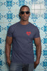 Heart! Male Round Neck T-shirt