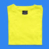 Men Fluorescent Yellow Round Neck T-shirt