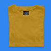 Men Mustard Yellow Round Neck T-shirt