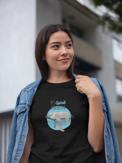 My spirit animal. Round neck t-shirt for Women. - Zaathi