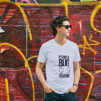 Not a Bug! V-neck T-shirt for Men - Zaathi