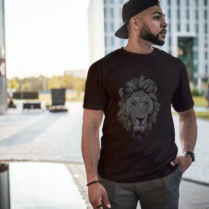 Proud Leo! Round neck Mens T-shirt from BM - Zaathi